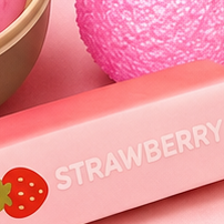 Pink strawberry bar squishy
